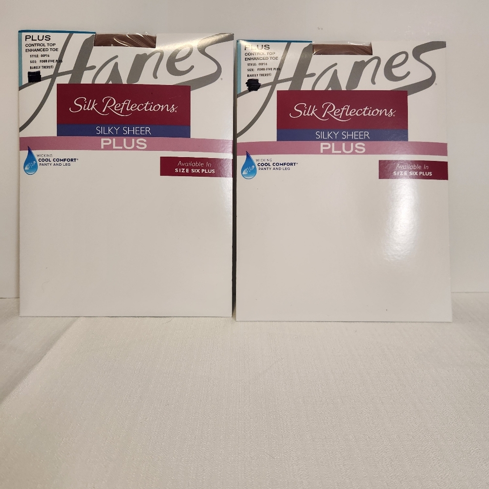 Hanes Silk Reflections‎ Silky Sheer Control Top Pantyhose Size 4/5+ Barely There